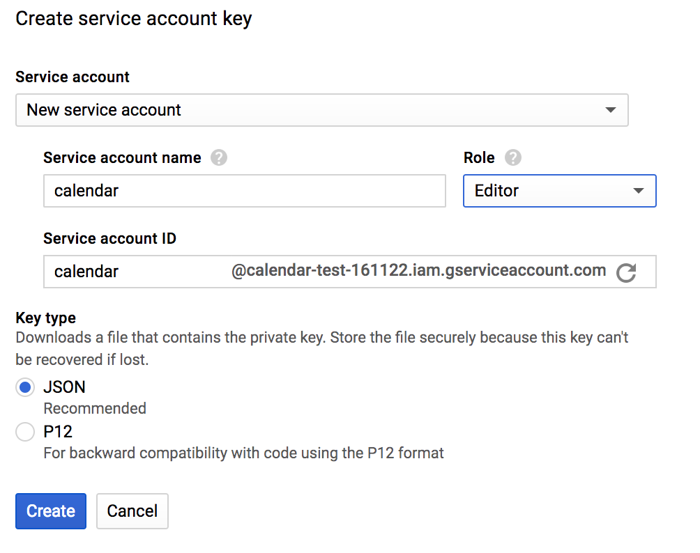 Google Service Account Key